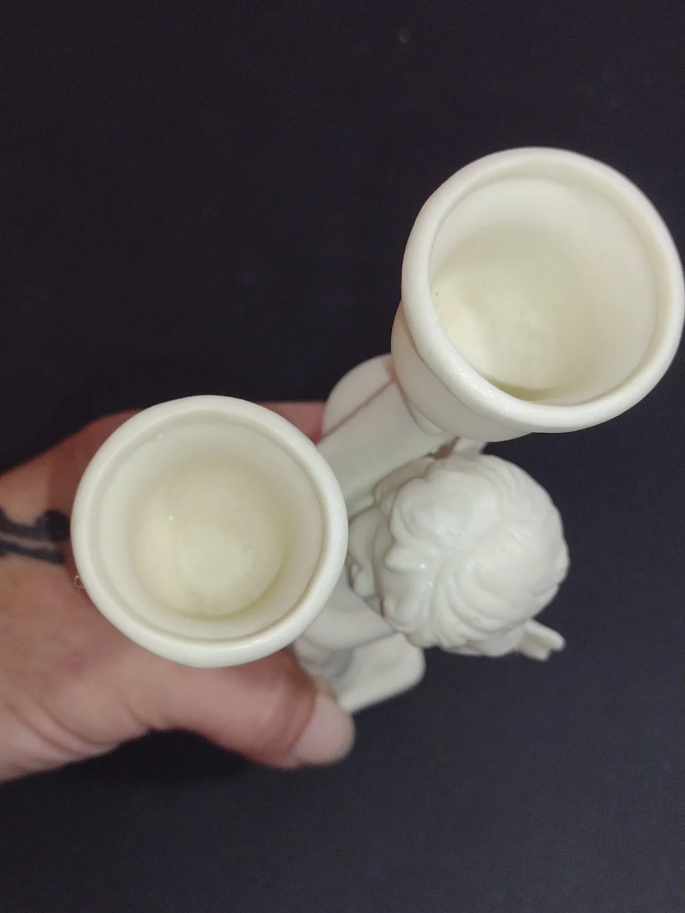 White Angel Cherub Candle Holder - Home Accents